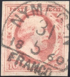 NYMEGEN C type II op 10 cent nr. 2 pl. V (56). H/S 75