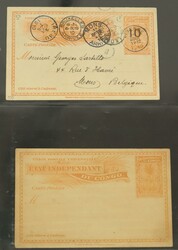 BELGISCH CONGO. Album met 53 vnl. postwaardestukken gebr./ongebruikt, ...