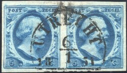 UTRECHT B met datumfout 1851 i.p.v. 1852 op 5 cent nr. 1 pl. I ...