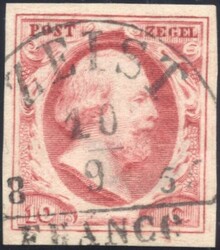 ZEIST B type I op 10 cent nr. 2. H/S 50
