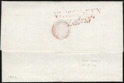 Complete vouwbrief van New York d.d. 31 July 1824 via Vlissingen ...