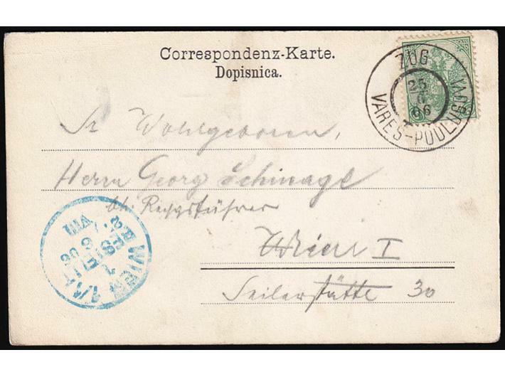 Postcard of Vareš, sent to Wien, cancelled by T.P.O. ...