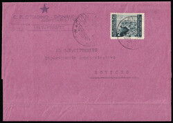 Food dots of city Pula, sent as printed matter from Vodnjan to Rovinj ...