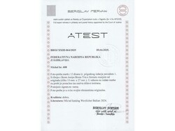 Mi.No. 608, photo-proof of stamp 12 dinara from commemorative issue ...