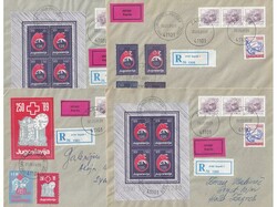 Four letters sent by registered and express mail loco Zagreb, ...