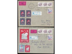 Four letters sent by registered and express mail loco Zagreb, ...