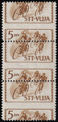Sports Definitive Issue. Value of Din. 5.00 in vertical strip of ...