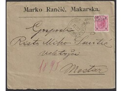 Letter of merchant Marko Rančić, written in Makarskoj and sent by ...