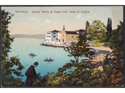 Postcard of Glavotok, sent by ship FRANKOPAN, of steamship company in ...