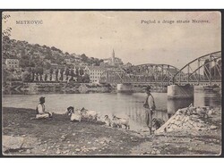 Postcard of Metković written in Šibenik and sent to Ičići OELLOYD ...
