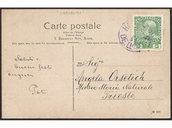 Postcard of Aden sent to Trieste 1912., by ship HABSBURG OE. LLOYD. ...