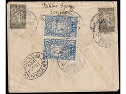 Small size letter sent by registered mail from Sombor to Victoria ...