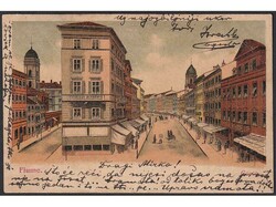 Postcard of Rijeka, sent by ship (PAQUEBOT) from Rijeka to Split 08 ...