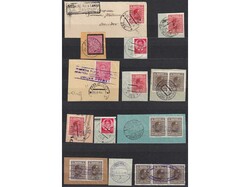 Kingdom of Yugoslavia, collection of ship cancels on fragments (29 ...
