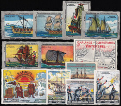 Lot of vignettes on topic ships