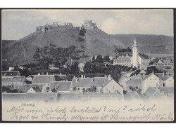 Postcard of Sümeg sent to Murska Sobota, cancelled by T.P.O. BALATON ...