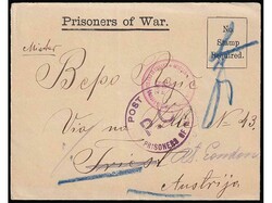 Letter of prisoner of war from Allied camp sent to Trieste. Cancel of ...
