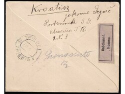 Letter of prisoner of war from Allied camp sent to Trieste. Cancel of ...