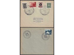 NDH lot of 34 letters, FDC and commemorative cards. Good composition, ...