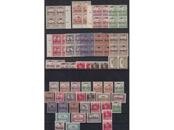 Small but good lot of Baranya stamps, good types, blocks of four. ...