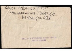 Letter sent from Allied prisoner of war camp in Kenya. Written 12.06. ...