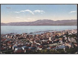 Postcard of Rijeka, written in Rijeka, franked with Hungarian stamp ...
