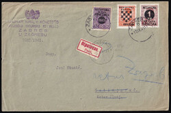 Letter sent from Hungarian Embassy in Zagreb to Cetingrad near Slunj ...