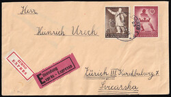 Letter sent by express mail from Zagreb to Switzerland 08.01. 1943. ...