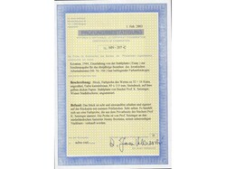 Mi.No. 166, trial imperforate imprint of block in carmine brown color ...