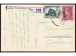 Postcard of Zagreb sent from Zagreb to Sarajevo 18.03. 1944. On ...