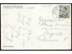Postcard of Stubičke Toplice sent to Zagreb, cancelled by T.P.O. ...