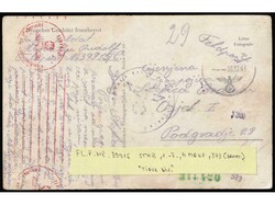 Postcard with depiction of a gunner in position, sent 10.12. 1943., ...