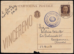 Italian stationery sent via military mail PM 10, 15.02. 1943. Written ...