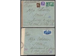 Two letters, sent from Split and from surroundings to Wien. Censored ...