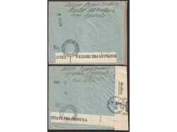 Two letters, sent from Split and from surroundings to Wien. Censored ...