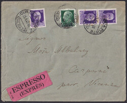 Letter sent by express mail from Korčula to Carpane (Vicenza-Italy) ...