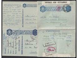 Three military mail stationeries, written by members of military mail ...