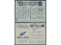 Four military mail letters, of Italian soldiers members of military ...