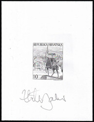 BP No. 21, trial print in black color with signature of author Zlatko ...