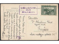 Postcard sent from postal agency HADŽIĆI by railway track ...