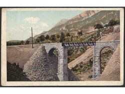 Postcard sent from postal agency HADŽIĆI by railway track ...