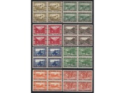 Mi.No. 1/16, complete series in blocks of four, stamp 10 kruna, ...