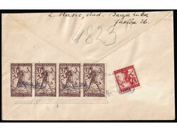 Letter sent by registered mail from Banja Luka to Sarajevo. On the ...