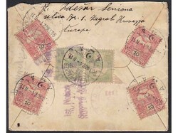Small size letter sent by registered mail from Zagreb to New York 04 ...