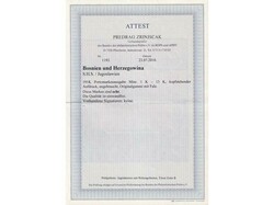 Mi.No. 1/13 porto, inverted overprint, photo certificate Zrinjšćak. ...