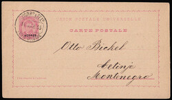 Stationery sent from Ponta Delgada (Azores) to Cetinje 14.05. 1895. ...