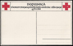 Red Cross stationery of Kingdom of Croatia and Slavonia, value 4 ...