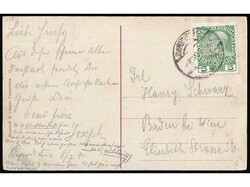Postcard of Kopar sent from Baden near Wien 08.07. 1911. Franked with ...