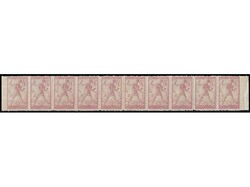 Horizontal set of porto provisorium with overprinted values 1, 3 and ...