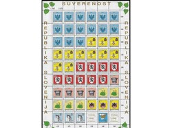 Suggestion for first Slovenian stamps 1990, complete sheet, excellent ...